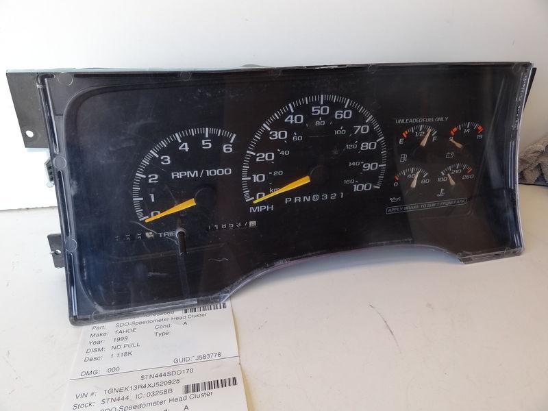 95 96 97 98 99 00 tahoe speedometer 98 99 00 gmc speedometer 118537 miles