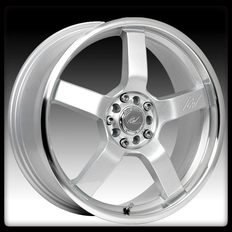 17x7.5 icw racing 212ms kyoto 5x100 5x4.5 camry genesis g35 silver wheels rims