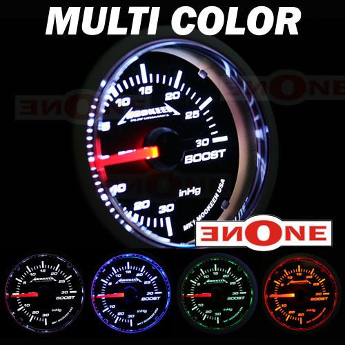 Mookeeh tinted blue led turbo boost gauge meter