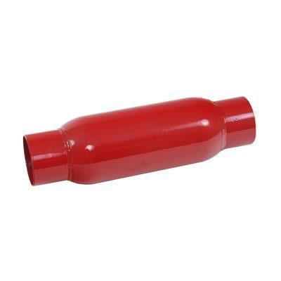 (2) cherry bomb 87522 muffler glasspack 2.500" inlet/2.500" outlet steel red