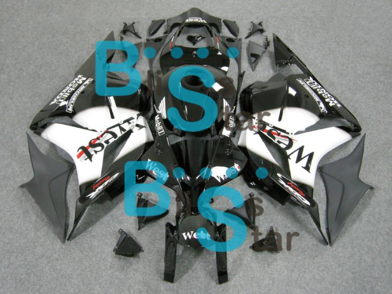 Fairing white black bodywork w7 fit cbr 600 rr cbr600rr 2009-2012 2011 2010 bse5