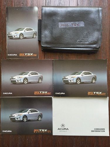 2012 acura tsx owner&#039;s owner manual user guide with leather pouch. complete set