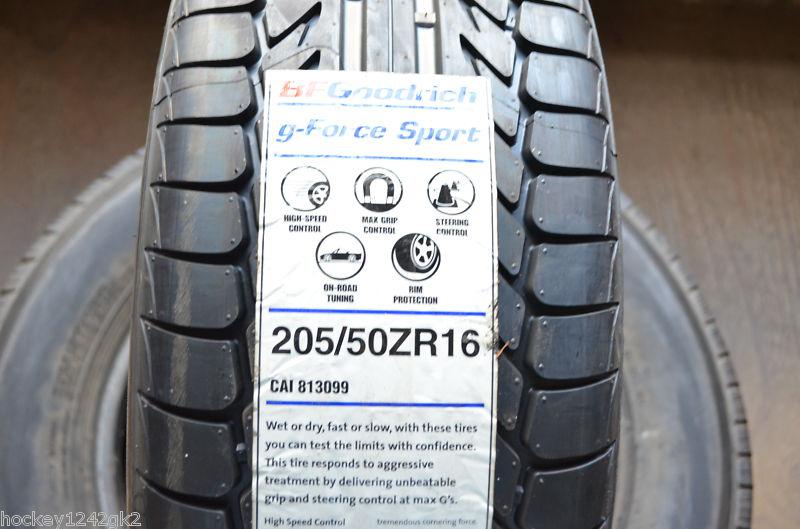 1 new 205 50 16 bfgoodrich g-force sport tire