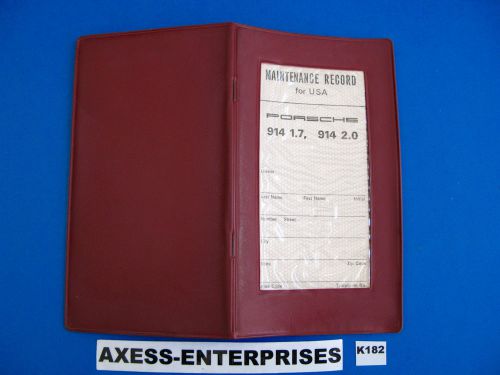 73 1973 porsche 914 owners maintenance service records warranty book wallet k182