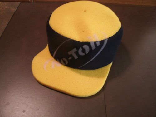 No toil foam kool kapp, yellow/black, hat, motorcycle, offroad, street, dirtbike