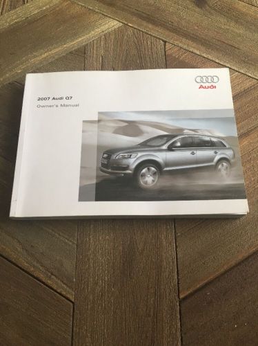 2007 audi q7 owners manual, **w/free shipping**