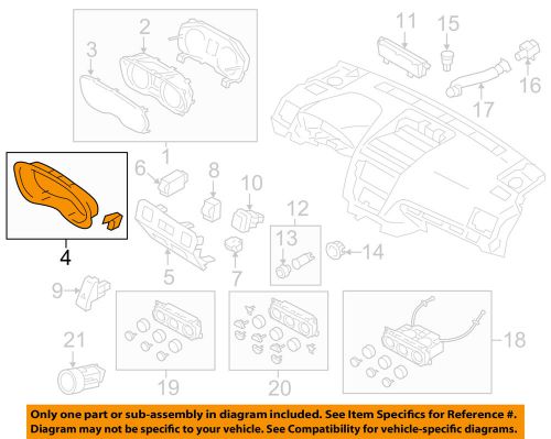 Subaru oem 14-15 forester cluster switches-cluster bezel 66180fj000