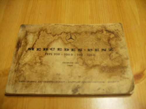 Lot mercedes assembly parts manual type 200 &amp; a/c manual