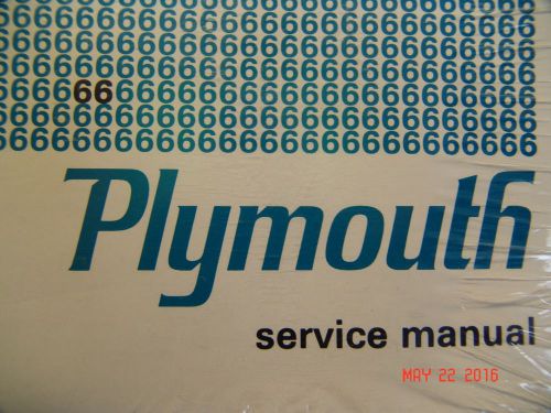 Plymouth service manual 1966 satellite barracuda sport fury 81-570-6450 sealed