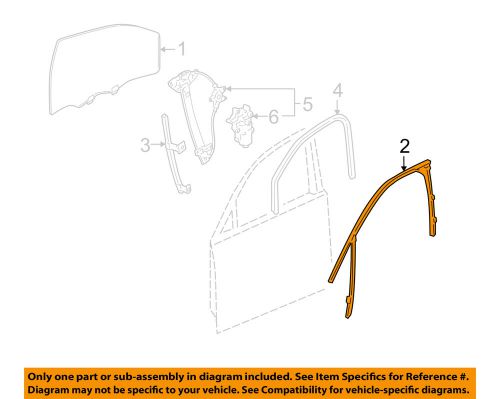 Chevrolet gm oem 06-08 impala front door-run channel left 25846735