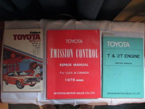 Vintage factory 1976 toyota service manuals &amp; chilton&#039;s repair &amp; tune-up guide