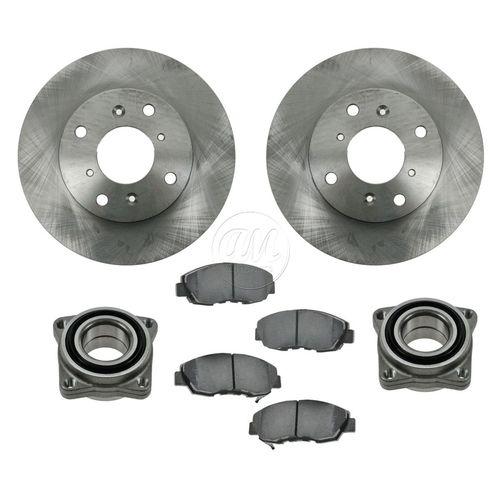 Wheel hub ceramic brake pad rotor kit front for 98-99 acura cl 2.3l new