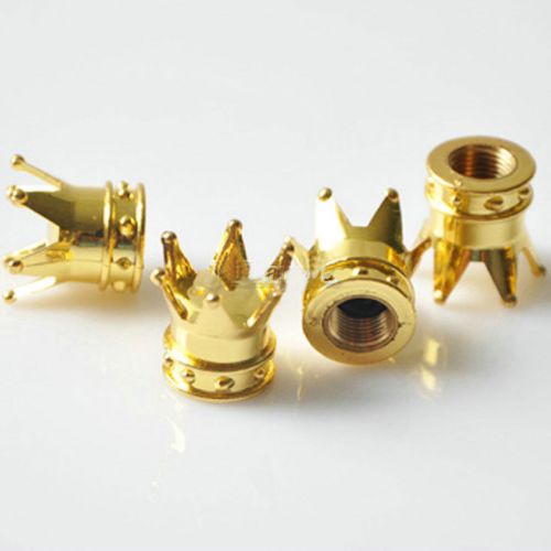 4x wheel golden crown tyre tire valve stems air dust cover cap for s80 v50 mks