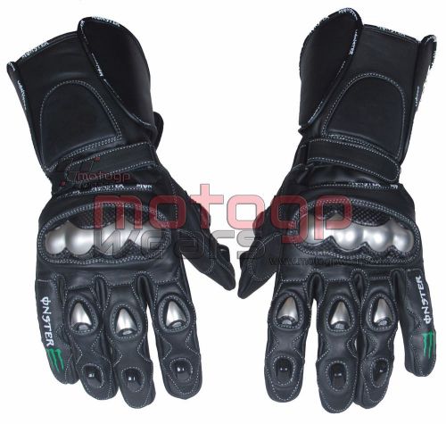 Monster energy motorbike racing leather gloves all size available