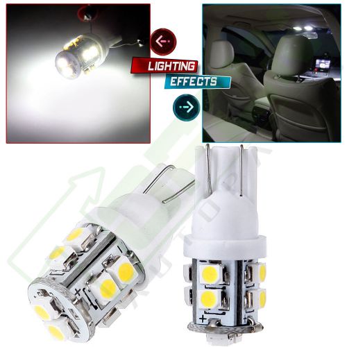 2x t10 2825 158 194 white 3528 smd led bulbs license plate light lamp for honda