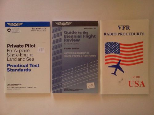 3 pilot manuals practical test standards vfr biennial flight review brand new!