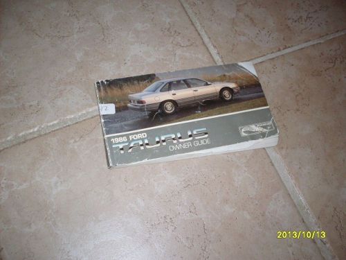 1986 ford taurus owners manual owner&#039;s guide book original