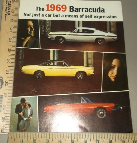 1969 plymouth barracuda brochure canadian rare