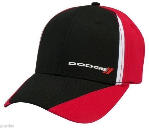 New dodge viper challenger magnum charger avenger dakota ram black / red hat cap