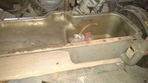 Vintage white  truck oil pan  mack