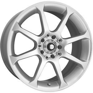 16938736 17x7.5 5x100 5x115 wheels rims silver +42 offset alloy 8 spoke concave