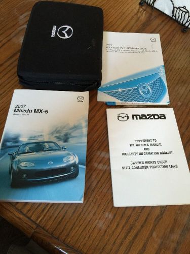 2007 mazda miata owners manual full set