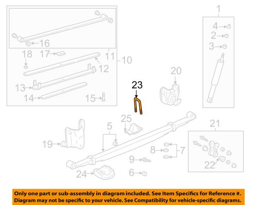 Toyota oem 03-06 tundra rear suspension-u-bolt 90117a0005