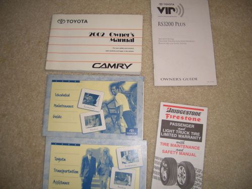 2002 02 toyota camry owners manual set with supplements original guide warranty