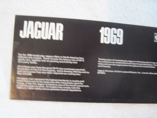 1969 jaguar model lineup original foldout clean 4 x 8 inches unopened usa print