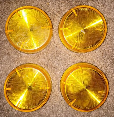 Lot of (4)  new 2.5&#034; amber marker / clearance lights no reserve!