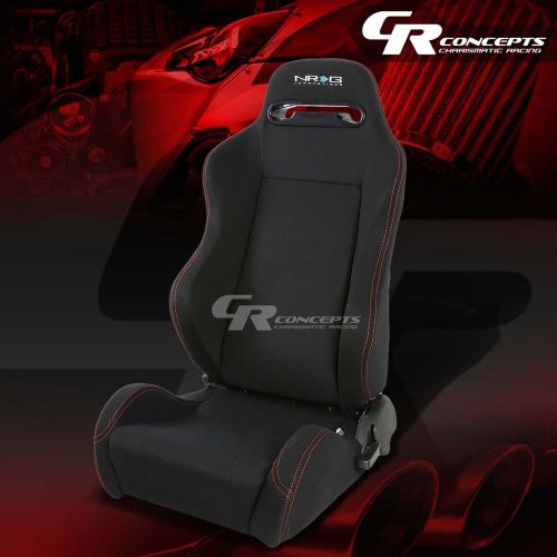 Nrg 2 type-r red stitches  sports racing seats+mounting slider driver left side