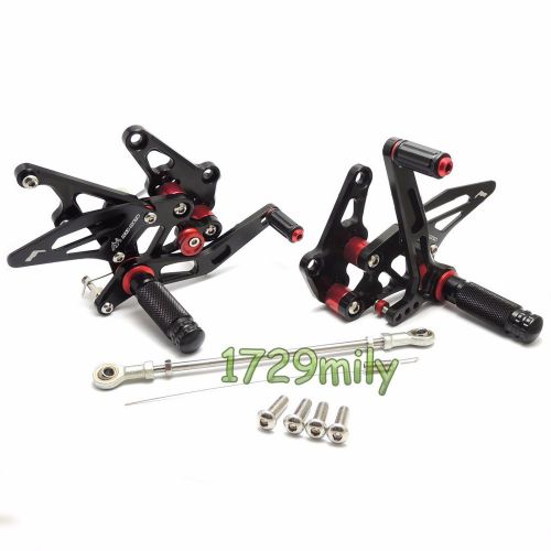 Cnc for 99-07 06 05 suzuki gsxr1300 hayabusa adjustable rearset rest pegs black