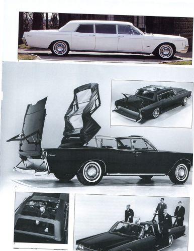 1963 - 1970 lincoln limousines color 10 page article continental