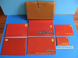 99 1999 ferrari 456m gt gta owners manuals users books + leather pouch set g188