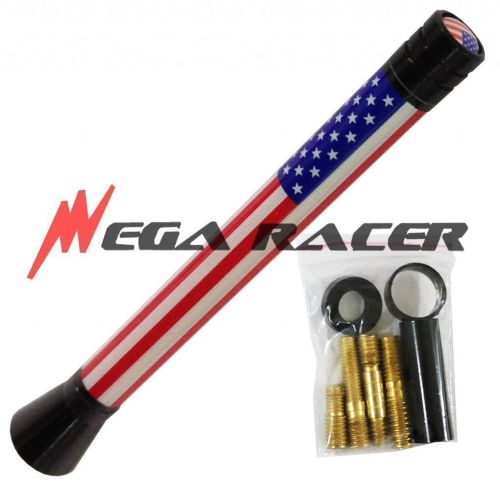 Jdm 5&#034; in/127mm usa flag united states blue red star #u25 short antenna pontiac