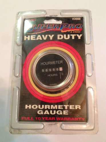 Super pro heavy duty hourmeter gauge 2&#034; 3000 make waves instrument corp.