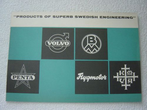 Volvo products of superb swedish engineering 1957 brochure catalog