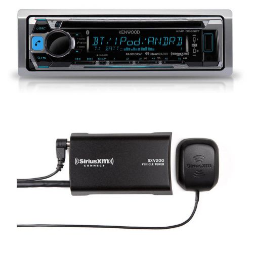 Kenwood kmr-d365bt marine cd mp3 bluetooth stereo + sxv300-v1 siriusxm antenna