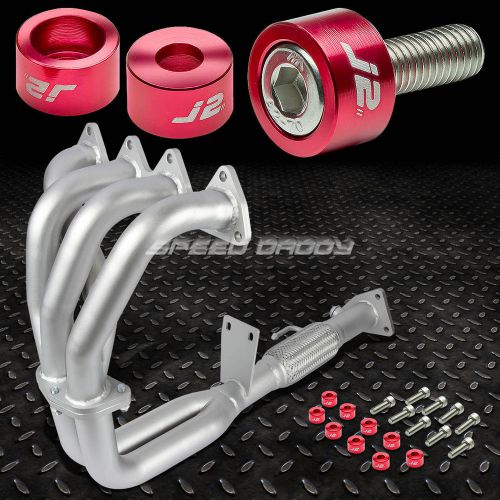 J2 for bb6 base ceramic exhaust manifold flex header+red washer cup bolts