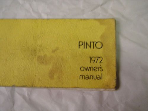 1972 ford pinto original owners manual free shipping