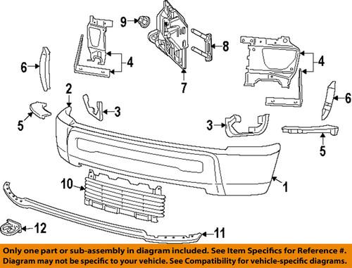 Mopar oem 55372919ac bumper trim-filler molding