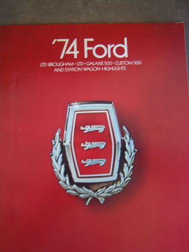 1974 ford full size line  brochure