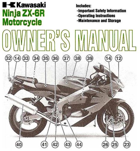 2005 kawasaki ninja zx-6r motorcycle owners manual -ninja zx6r-zx600j4-kawasaki