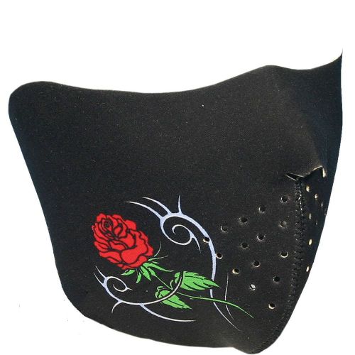 Tribal rose half face mask motorcycle paintball snowboarding skiiing biker atv