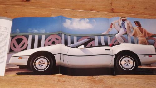 1986 chevrolet corvette convertible original dealership sales brochure