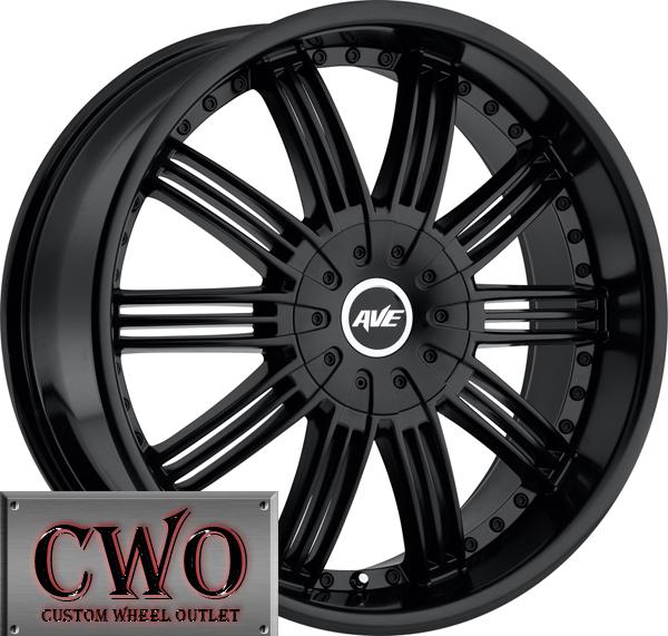 22 black avenue a603 wheels rims 5x115/5x120 5 lug 300 charger bmw challenger