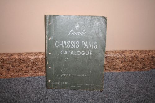 1936-1948 lincoln chassis parts catalog catalogue original pub dec 1948