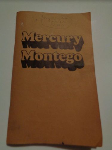 1974 mercury montego owners manual original free shipping