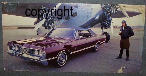 Dealer showroom promo poster/sign 1968 mercury park lane-390/428 hawaii five o