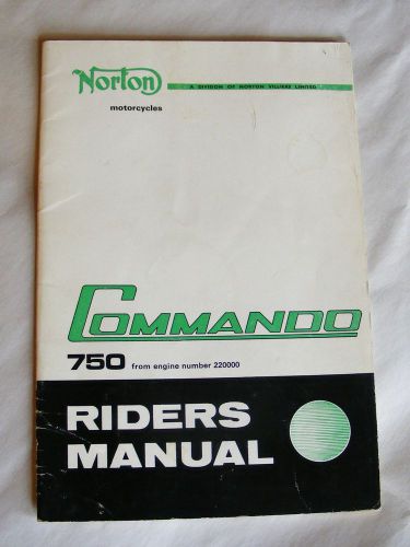 Commando 750 riders manual from engine 220000 excellent condition